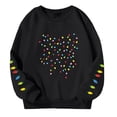 thumbnail image 6 of Oiyii Toddler Girl's Christmas Bow Graphic Sweatshirt Long Sleeve Crew Neck Sweatshirts Holiday Pullover Top,Black, 6 of 6