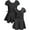 Black, variant on WIBACKER Girls Ballet Leotards Kids Short Sleeve Crisscross Back Dance Dress Outfit with Removable Shiny Skirt Combo