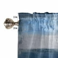 thumbnail image 5 of Hokiten Rod Pocket Curtain Valance, Abstract Blue Farmhouse Window Valance for Living Room, Bedroom, Kitchen Gradient Neutral Brush Strokes Artwork 54"W x 18"L, 5 of 8