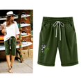 thumbnail image 2 of Babysbule Women Shorts Clearance Women's Summer Printed Casual Loose Pockets Lacing Plus Size Shorts Pants, 2 of 6