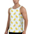 thumbnail image 2 of Tebeau Yellow Rubber Duck Print Men's Drop Arm Tank Top Sleeveless Muscle T Shirts Gym Workout Stringers-Small, 2 of 7