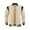 Khaki, variant on Men's Baseball Jacket Casual Loose Long Sleeve Sports Coats Button Down Stand Collar Coat With Pockets