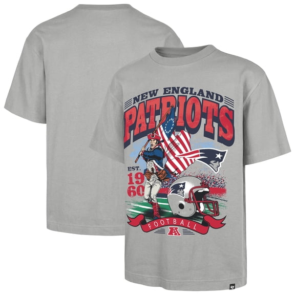 Men's '47  Gray New England Patriots Regional Foundation T-Shirt
