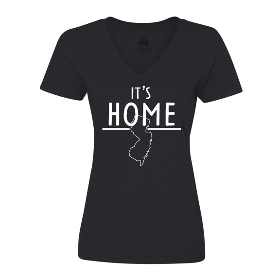Inktastic It's Home- State of New Jersey Outline Women's V-Neck T-Shirt