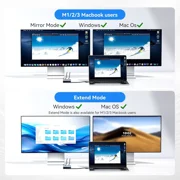 ACASIS USB C Docking Station, Dual 4K HDMI DisplayLink Dock for MacBook Air/Pro, M1/M2/M3/M4 Mac, 100W PD, USB Hub