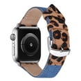 thumbnail image 5 of Worryfree Gadgets Fabric & Leather Bands Compatible with Apple Watch Band 42/44/45mm iWatch Strap for Men Women, 5 of 9