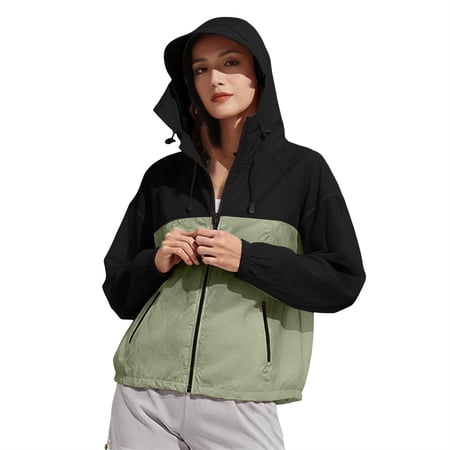 Weikingp Sun Protection Jacket Women,Workout Jackets For Woman Womens Sun Protection Clothing Womens Fishing Shirt Women S Sun Shirt Hiking Outdoor Sun Shirt For Women Green 2XL