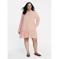 thumbnail image 2 of Time and Tru Women's Ruffle Mini Shirtdress, Sizes XS-XXXL, 2 of 6