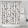 thumbnail image 2 of Watercolor Bee and Blossom Shower Curtain – Bright Botanical Design for Nature-Inspired Bathroom Decor, 72x84, 2 of 5