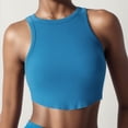 thumbnail image 2 of Sngxgn Sports Bras for Women Padded Seamless High Impact Support for Yoga Gym Workout Fitness(Blue,L), 2 of 4