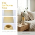 thumbnail image 2 of REGALWOVEN Modern White Ceramic Vase Slim Ribbed Bud Vase for Flowers, Minimalist Decorative Small Vase for Shelf, Vanity Lemon yellow 2.4"L x 2.4"W x 5"H, 2 of 7