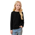 thumbnail image 3 of XADYUY 3 Pack Girls Long Sleeve Shirts Size 6 Crewneck Winter T Shirts for Girls Casual Basic Girls Tops Cotton Solid Girls Undershirts,4-5 Years, 3 of 6