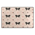thumbnail image 2 of Non-Slip Area Rug 60"x39" Indoor Washable Floor Mats Carpet Printed for Living Room, Bedroom, Home Decor Black Bows Pattern, 2 of 7