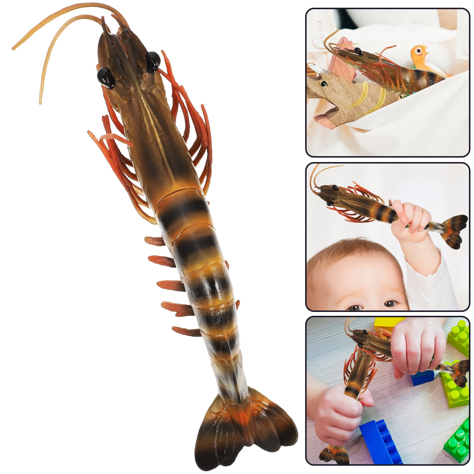 Plastic Shrimp Toy Funny Kids Plaything Household Learning Toy
