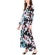 thumbnail image 2 of bar III Vestido cruzado floral para mujer, negro, mediano bar III Envolver, 2 of 2