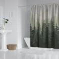 thumbnail image 3 of Shower Curtain Misty Forest Shower Curtains for Bathroom Mountain Nature Tree Shower Curtain Set Water Repellent Shower Curtain for Bathtubs Hotel, 84x72 inch, Black, 3 of 4