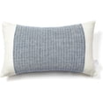 thumbnail image 5 of STITCH N STRING 12x20 White & Blue Linen Throw Pillow Covers (Set of 2), 5 of 5