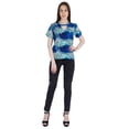 thumbnail image 2 of Moomaya WoMen's Printed Top T-shirt Casual Stretchable Jersey Top Short Sleeve Blouse, 2 of 9