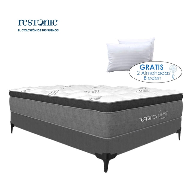 Colchón Individual Classy + Box Individual + 2 almohadas Bleden