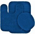 thumbnail image 2 of Home Bathroom Décor 3 piece Set Bath Mat #6 Gold Color U-Shaped Contour Rug, Mat and Toilet Lid Cover With Rubber Backing, 2 of 5