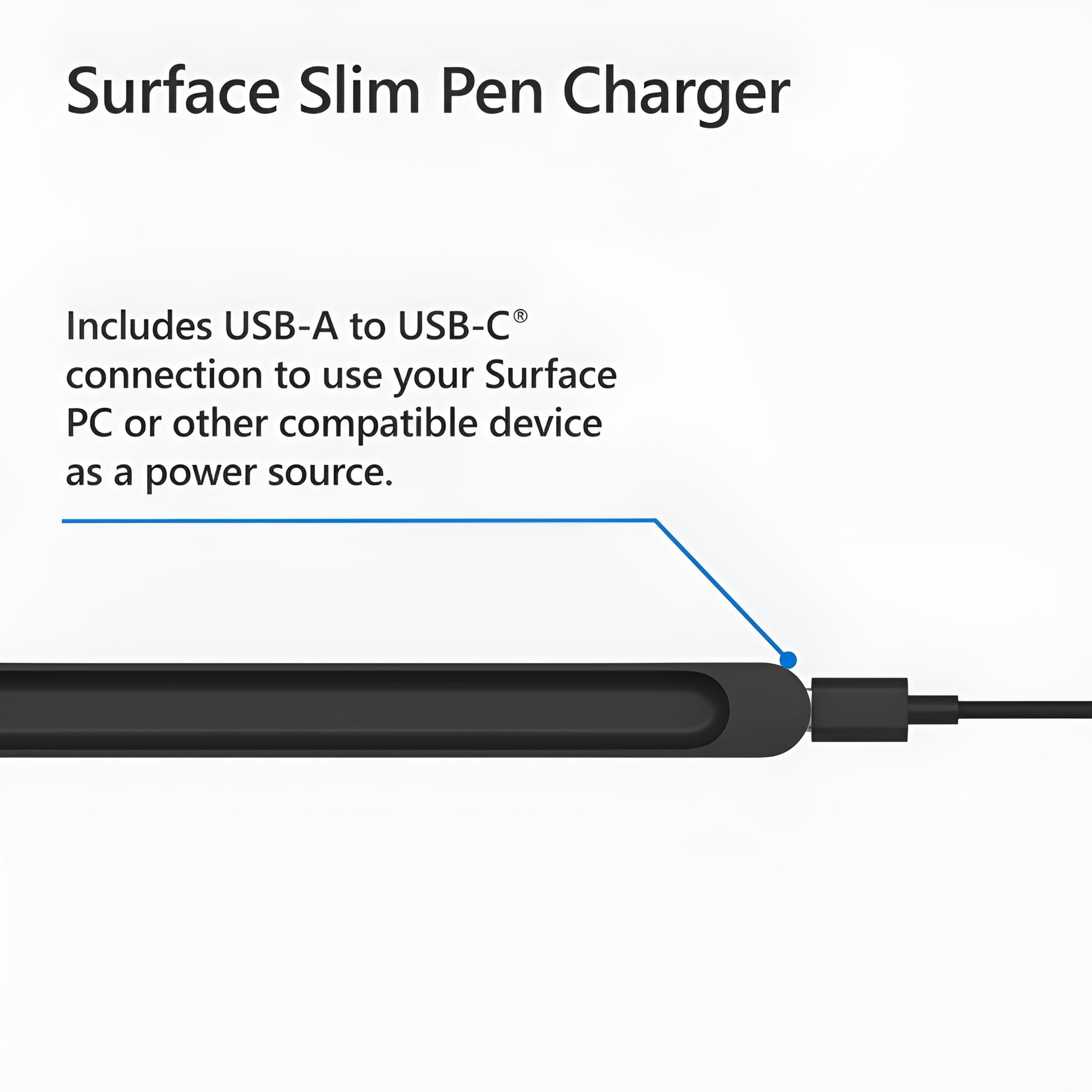 Microsoft - Surface Slim Pen 2 and Slim Pen Power Supply Charger