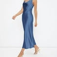 thumbnail image 4 of Laklulu Vestido largo de cóctel con escote en V y tirantes para mujer, vestido de fiesta para invitados a la boda, vestido formal de noche para cóctel, azul, XL, 4 of 6