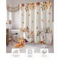 thumbnail image 7 of Fall Shower Curtain White Pumpkins Bathroom Curtains with Hooks, Waterproof Fabric Flowers Autumn Maple Leaves Linen Thanksgiving Bath Shower Curtains Set for Bathroom Bathtubs Decor 72x72 Inch, 7 of 7
