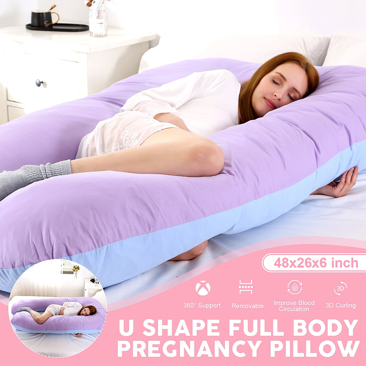 u shaped maternity pillow case