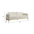 thumbnail image 5 of Zoe Sofa with Cut Chenille & Lumbar Support in Cream, 5 of 5