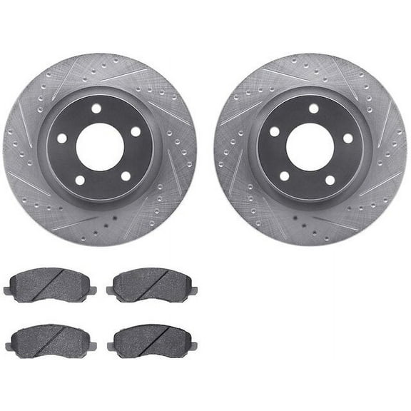 Front Brake Pad and Rotor Kit - Compatible with 2011 - 2022 Mitsubishi Outlander Sport 2012 2013 2014 2015 2016 2017 2018 2019 2020 2021