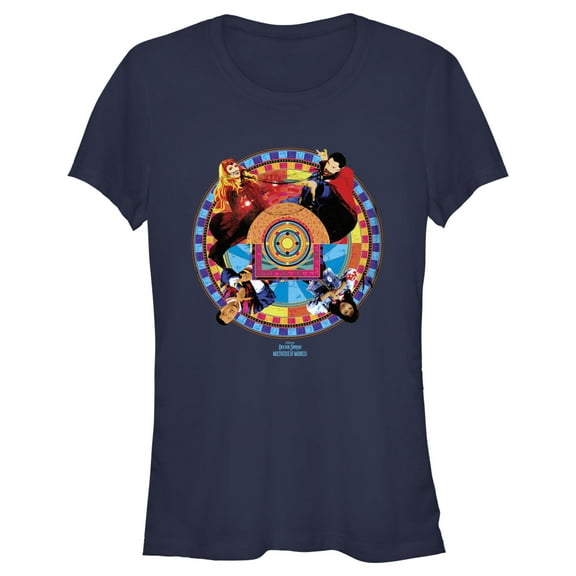 Junior's Marvel Doctor Strange in the Multiverse of Madness Colorful Badge Graphic Tee Navy Blue X Large