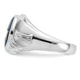 thumbnail image 3 of 14K White Gold Ring Band Themed Men's Oval Masonic, Size 5, 3 of 5