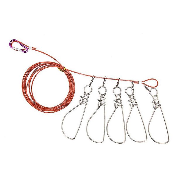 Type B 5 broches de presión, hebilla de bloqueo de pescado, aparejos, accesorios de pesca, cadena de acero inoxidable