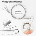 thumbnail image 4 of Adjustable Artwork Hanging Wire, Upgrade Mirror Frame Hanging Kit, GIXUSIL 6.6ft Heavy Duty Stainless Steel Wire Rope for Hanging LED Screen Paintings, Supports Up to 100lbs - 2Pcs, 4 of 7