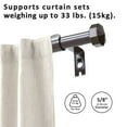 thumbnail image 2 of Ridicili 5/8" Single Telescoping Curtain Rod with Octagonal Finials,28"-48",Bronze, 2 of 5