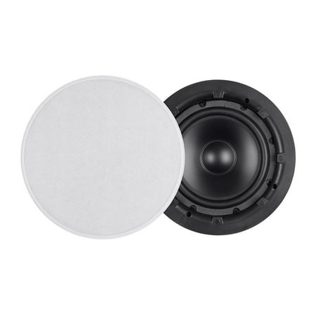 Monoprice Ceiling Speaker Subwoofer - 8 Inch, Slim Bezel, Easy Install With Dual Voice Coil (Each) - Aria