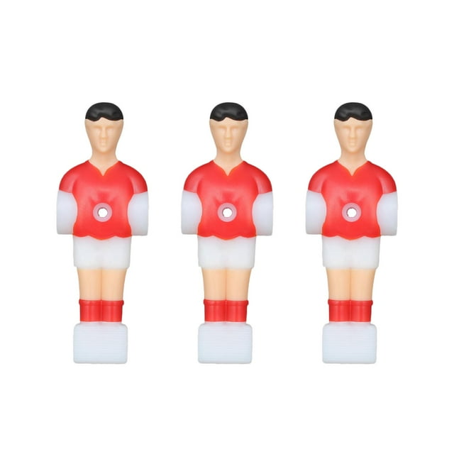 koolsoo 3Pcs Soccer Table Men Player Foosball Tabletop Accessories Table Player Foosball Red