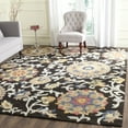 thumbnail image 2 of SAFAVIEH Blossom Danny Floral Wool Area Rug, Charcoal/Multi, 8' x 8' Square, 2 of 8
