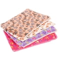 thumbnail image 2 of Manta para cachorros, cojín para mascotas, cama para perros pequeños y gatos, cálida manta para dormir, manta de forro polar para mascotas, cojín para patas (rosa), 2 of 5