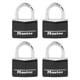 thumbnail image 1 of Candado con llave Master Lock 141Q de aluminio cubierto, paquete de 4, 1 of 7