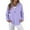 Light Purple #014, variant on Waffle Knit Tops for Women V Neck Long Sleeve Solid Loose Casual Tunic Fashion Button Down Henley Shirts with Pocket Light Purple L