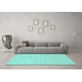 thumbnail image 3 of Ahgly Company Indoor Rectangle Solid Light Blue Modern Area Rugs, 3' x 5', 3 of 4