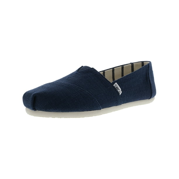 Toms Chaussures Slip-On Classiques en Toile Majolica Bleu pour Femmes - 9.5M