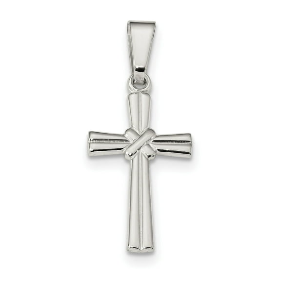 Sterling Silver Polished Cross Pendant (29.5 X 16.5) Made In India qc9059