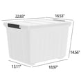 thumbnail image 2 of Sosody 70 Quart Large Plastic Storage Box, Clear Latching Bin with Lid and Wheels, 4 Packs, 2 of 8