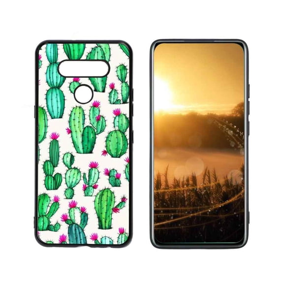 Cactus-149 Phone Case, Degined for LG Q51 Case Men Women, Flexible Silicone Shockproof Case for LG Q51