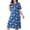 Navy Floral-Short Sleeve, variant on ValueVibe Plus Size Nightgown for Women Long Sleeve Sleepshirt Crew Neck Full Length Sleepdress with Blue Love Print, 4XL