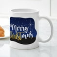 thumbnail image 3 of CafePress - Merry Christmas Starry Mug - 11 oz Ceramic Mug - Novelty Coffee Tea Cup, 3 of 4