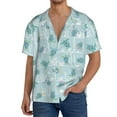 thumbnail image 2 of Disketp Men's Hawaiian Sea Turtle Print Shirts Button Down Holiday Beach Shirts-Large, 2 of 5