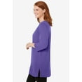 thumbnail image 3 of Woman Within Plus Size Perfect Three-Quarter-Sleeve Scoopneck Tunic, 3 of 3